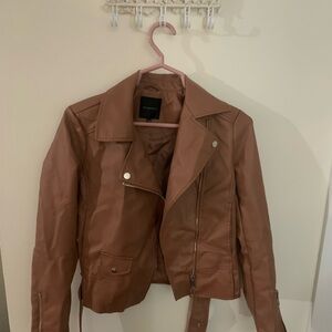 Dynamite Brown Faux Leather Jacket